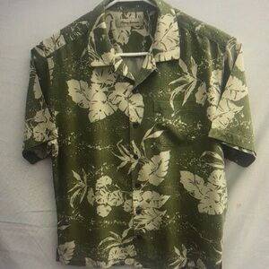 Green Floral Men's Shirt